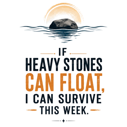 If Heavy Stones Can Float - Motivational Graphic Tee | Female Oversized T-Shirt