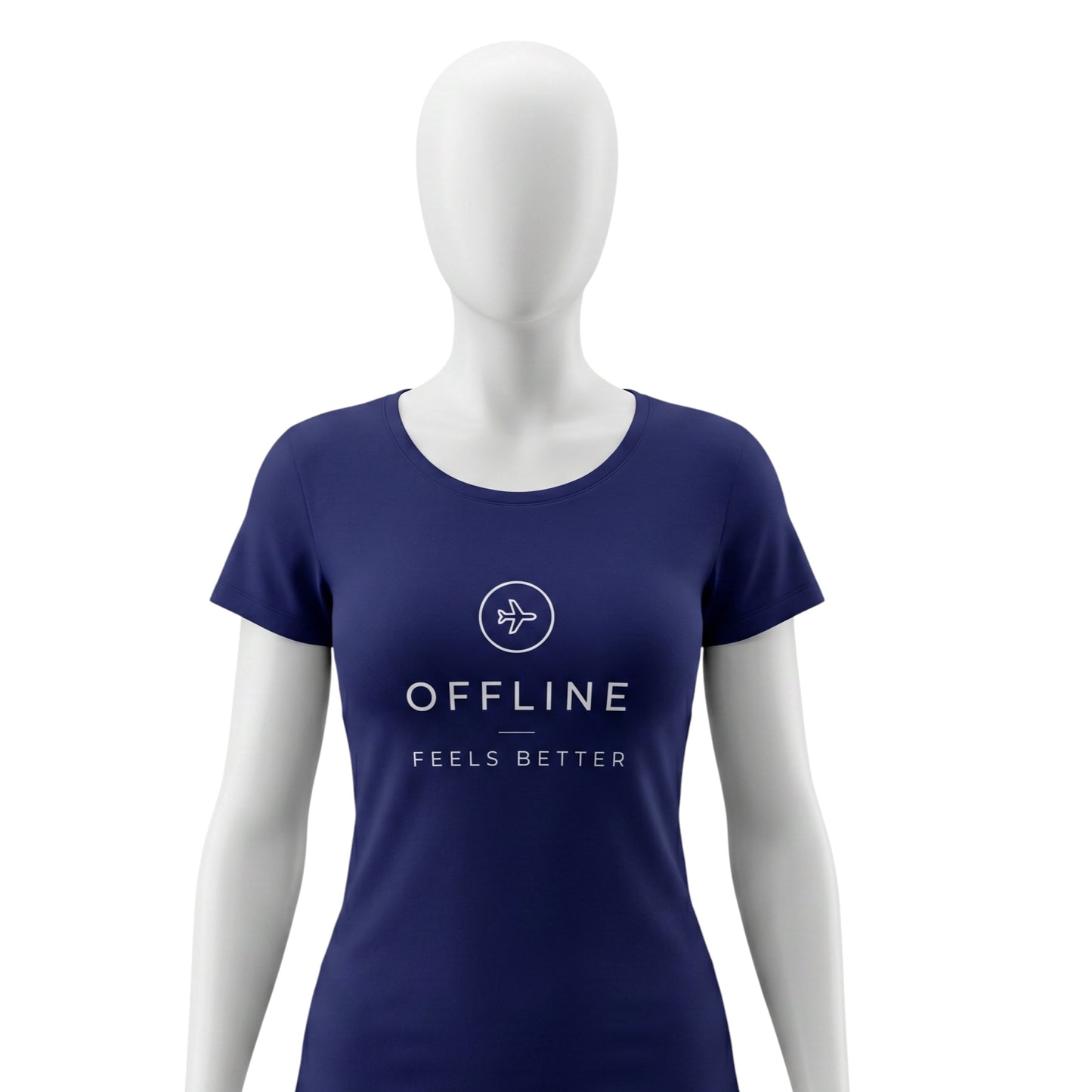 Offline Feels Better - Minimal Travel & Digital Detox | Female Regular Fit T-Shirt