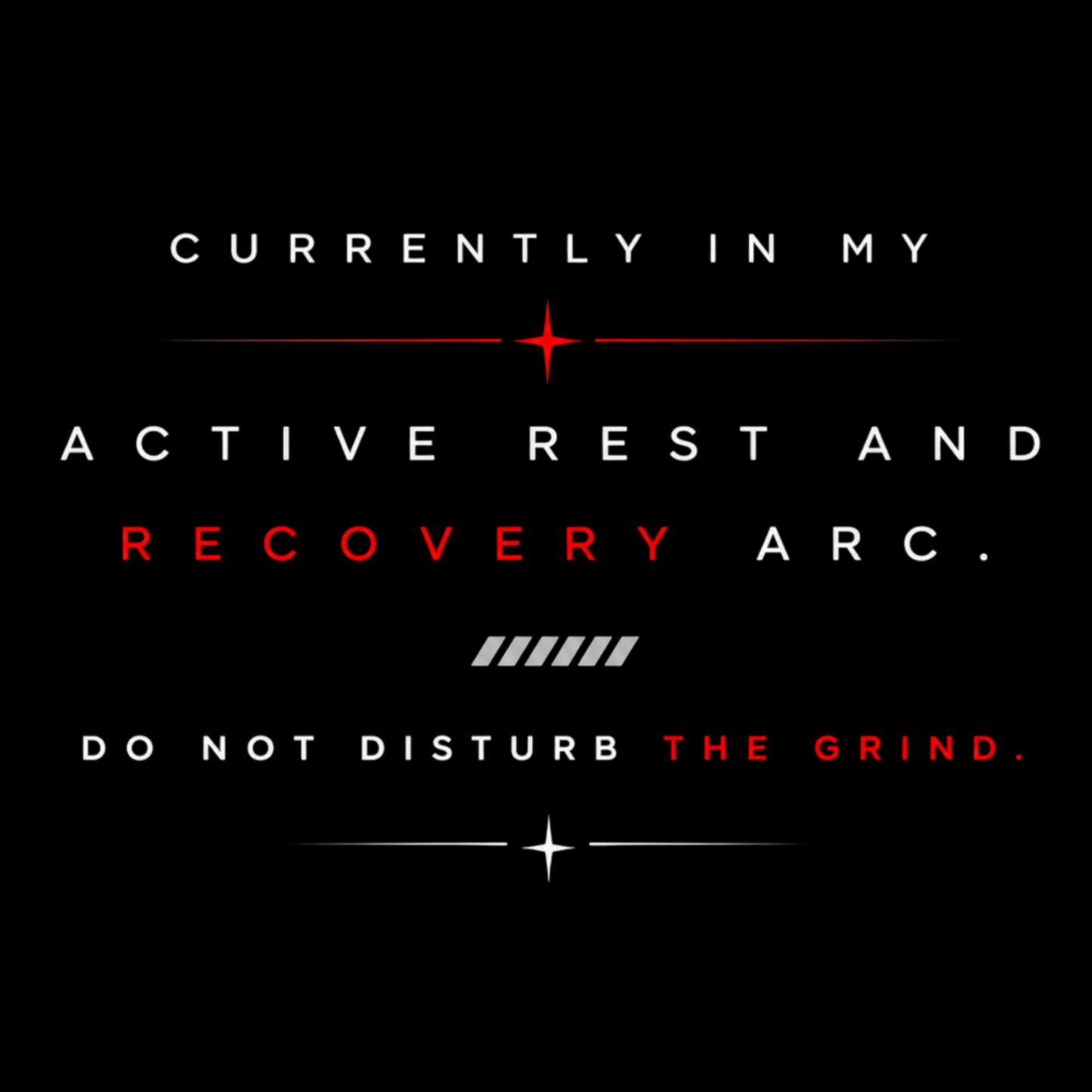 Active Rest & Recovery | Minimal Motivational | Female Oversized T-Shirt