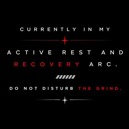 Active Rest & Recovery | Minimal Motivational | Female Oversized T-Shirt