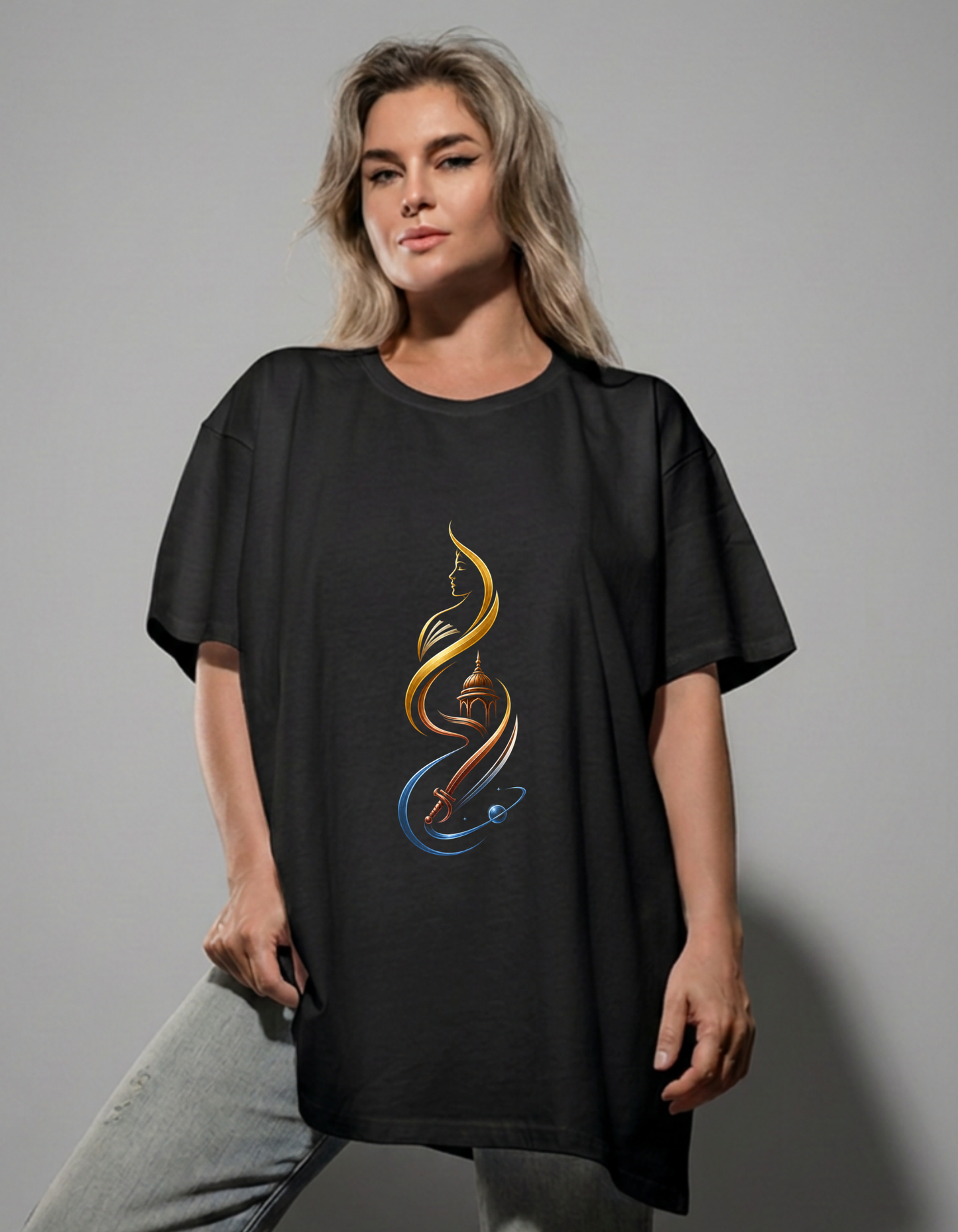 Legacy Runs Deep Inspirational Indian Icons  | Female Oversized T-Shirt | 240 GSM Cotton