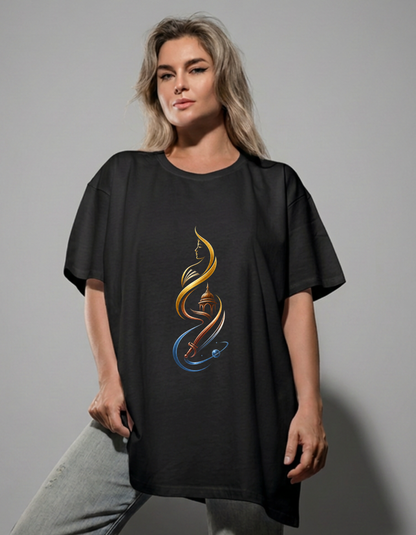 Legacy Runs Deep Inspirational Indian Icons  | Female Oversized T-Shirt | 240 GSM Cotton
