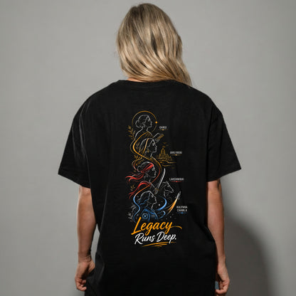 Legacy Runs Deep Inspirational Indian Icons  | Female Oversized T-Shirt | 240 GSM Cotton