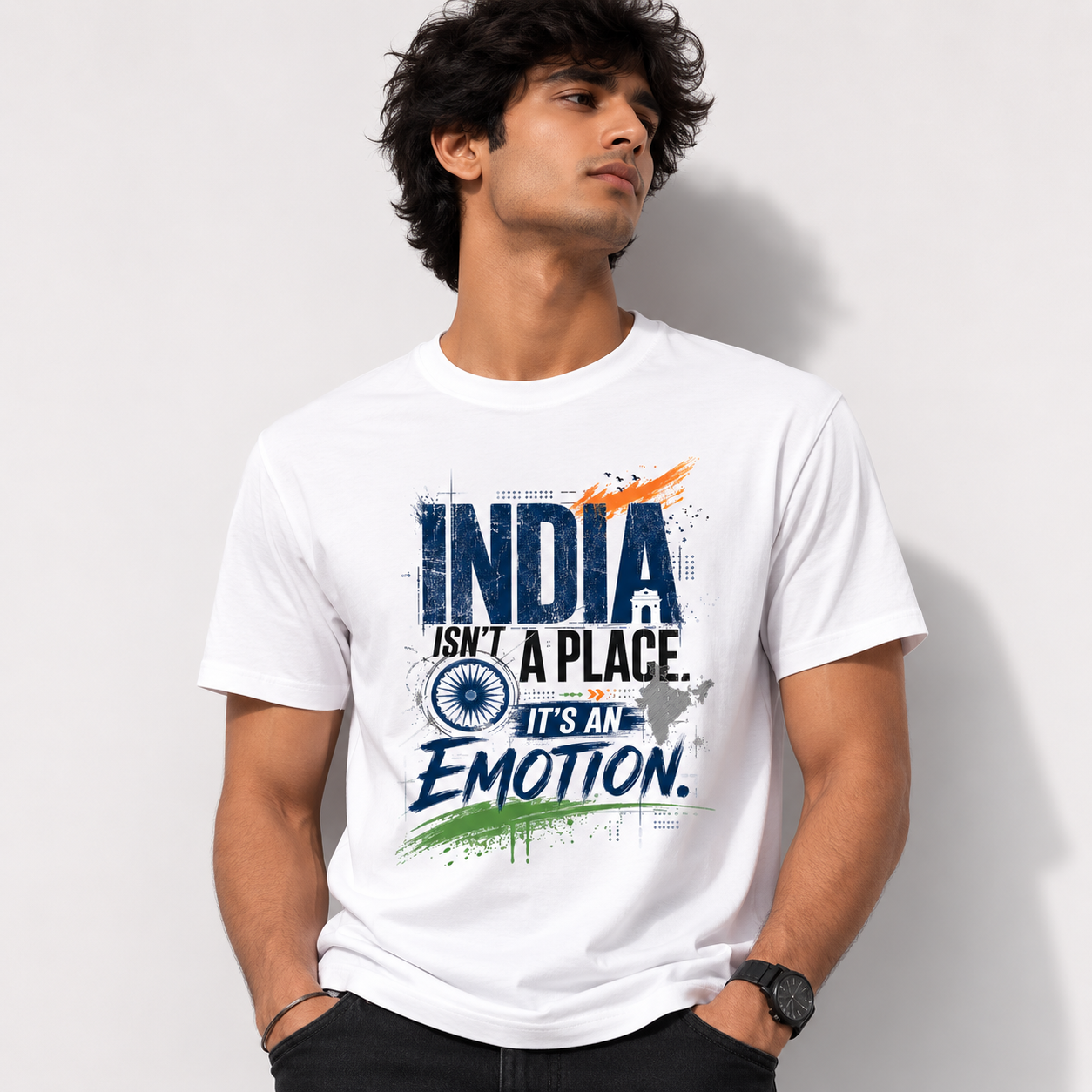 India Isn't a Place, It's an Emotion - Patriotic Independence Day Graphic Tee