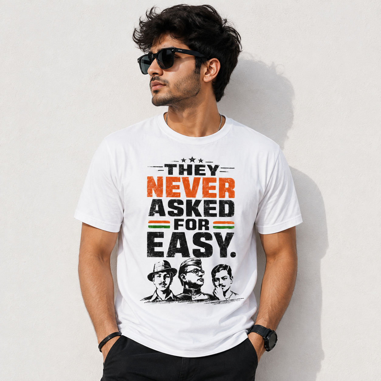 They Never Asked for Easy - Patriotic Independence Day Graphic Tee