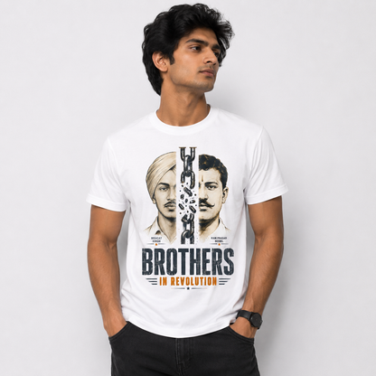 Brothers in Revolution - Bhagat Singh & Ram Prasad Bismil - Patriotic Graphic Tee