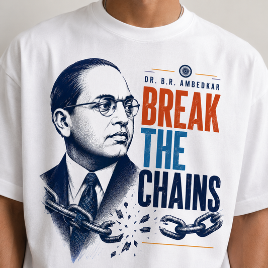 Dr. B. R. Ambedkar Break the Chains Premium Oversized Tee