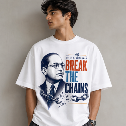 Dr. B. R. Ambedkar Break the Chains Premium Oversized Tee