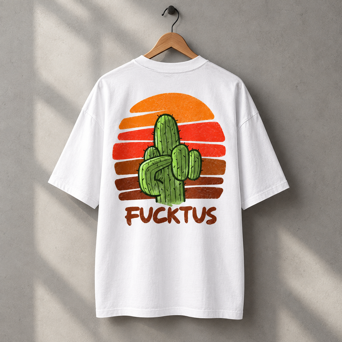Cactus Fucktus Oversized - GenZ -Premium 240 GSM Cotton Streetwear Tee