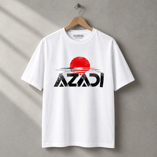 Azadi T-Shirt – Bold Freedom Graphic Regular Fit Cotton Tee
