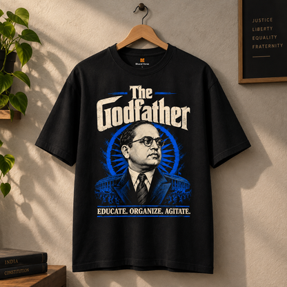 The Godfather Dr. B. R. Ambedkar T-Shirt | Educate Organize Agitate Tee