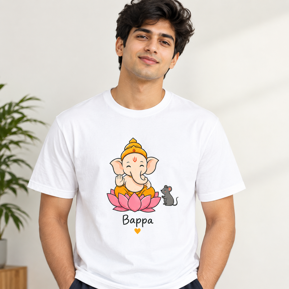 Bappa Love Ganesha T-Shirt – Cute Ganpati Graphic Tee