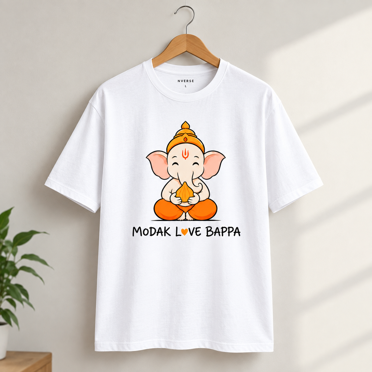 Modak Love Bappa T-Shirt – Cute Ganesha Graphic Tee