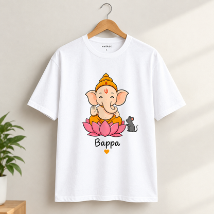 Bappa Love Ganesha T-Shirt – Cute Ganpati Graphic Tee