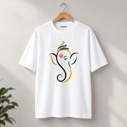 Lord Ganesha Graphic Tee - 180 GSM Cotton Regular Fit