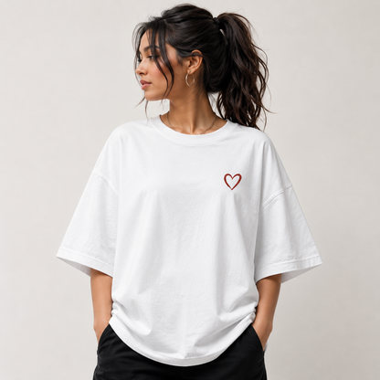 Feminist Statement – We Are Building A New One Oversized Graphic Tee