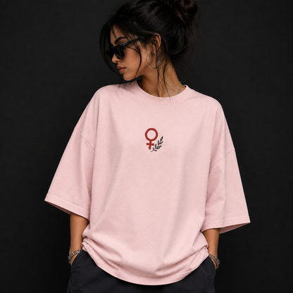 Challenging Patriarchy - Feminist Statement Oversized Graphic Tee