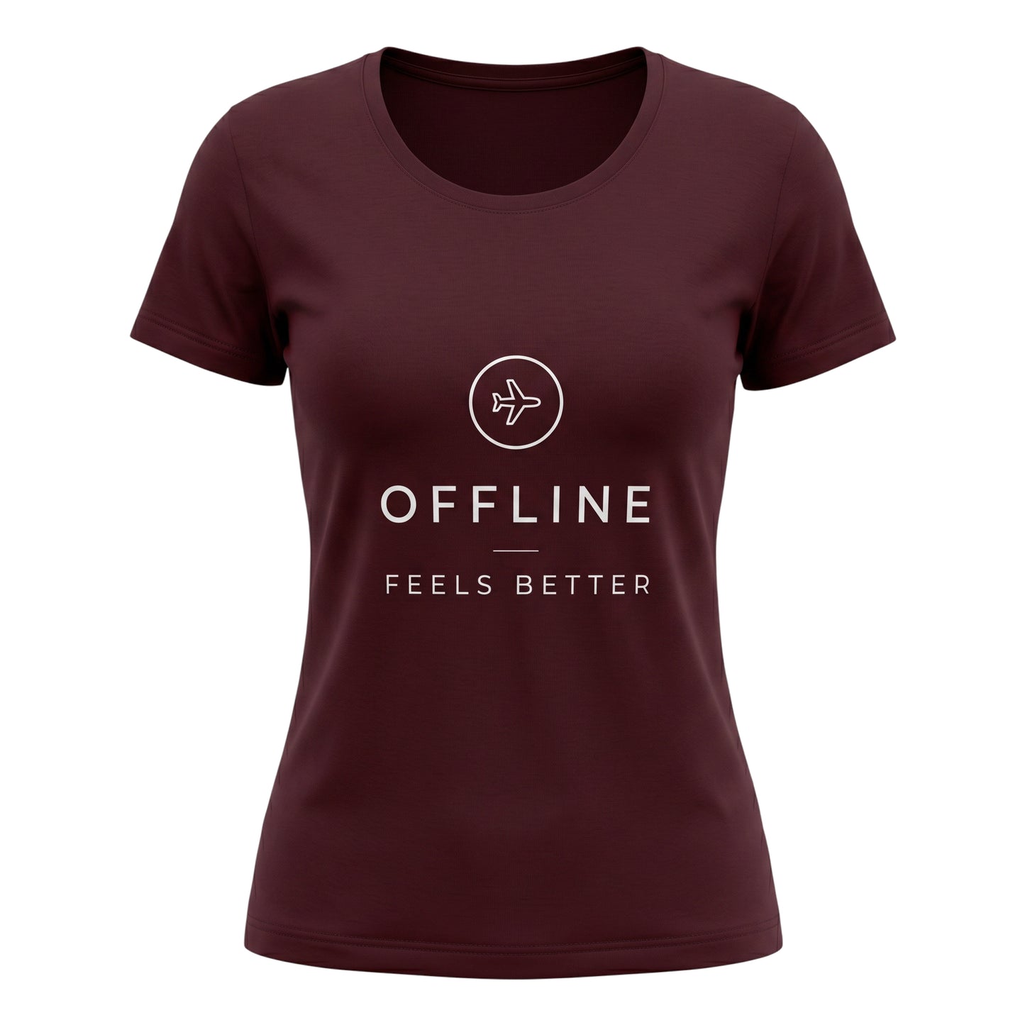 Offline Feels Better - Minimal Travel & Digital Detox | Female Regular Fit T-Shirt