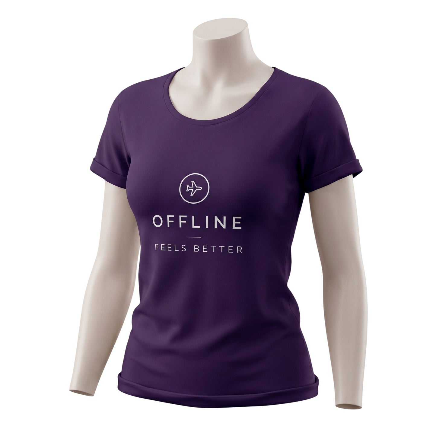 Offline Feels Better - Minimal Travel & Digital Detox | Female Regular Fit T-Shirt
