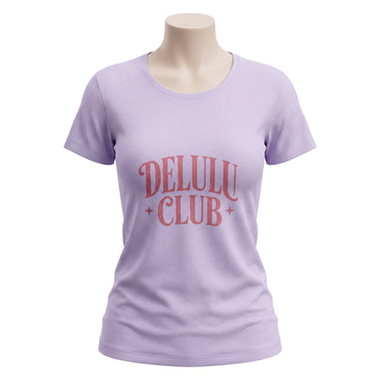 Delulu Club Women's Cotton T-Shirt | Trendy Gen Z  | Female Regular Fit T-Shirt