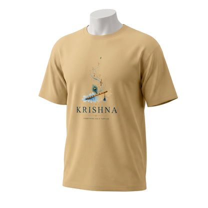 Lord Krishna Flute - Everything Has a Purpose Graphic Tee | Male Regular Fit T-Shirt