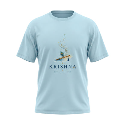 Lord Krishna Flute - Everything Has a Purpose Graphic Tee | Male Regular Fit T-Shirt