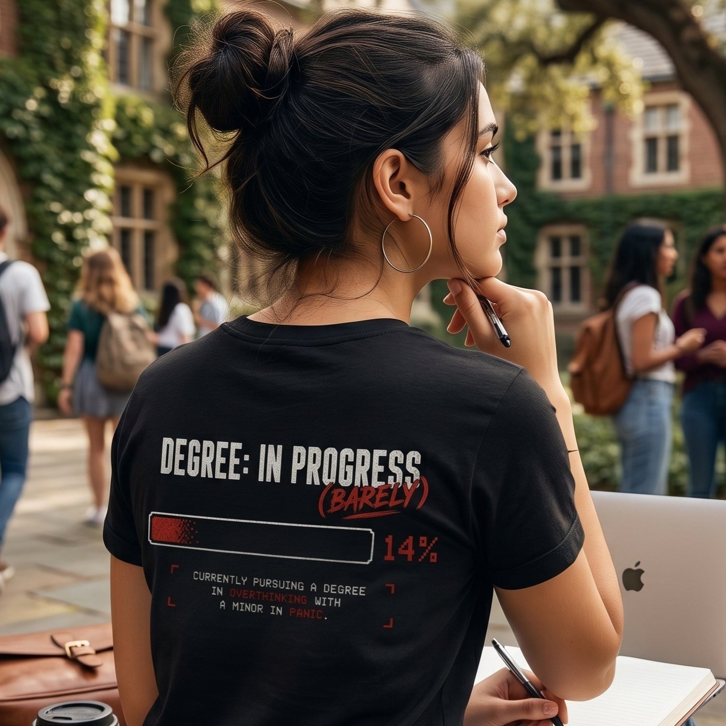 Degree In Progress College Student | Female Regular Fit T-Shirt | 180 GSM Cotton