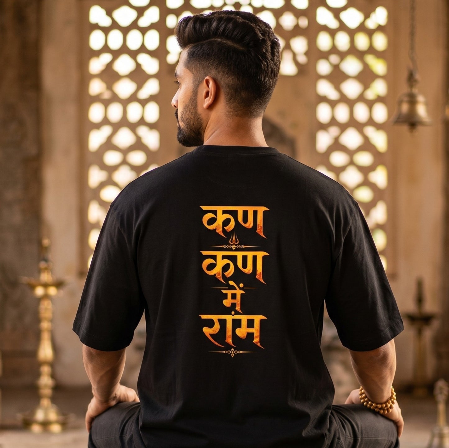 Hanuman Heart of Devotion Unisex Oversized Premium T-Shirt