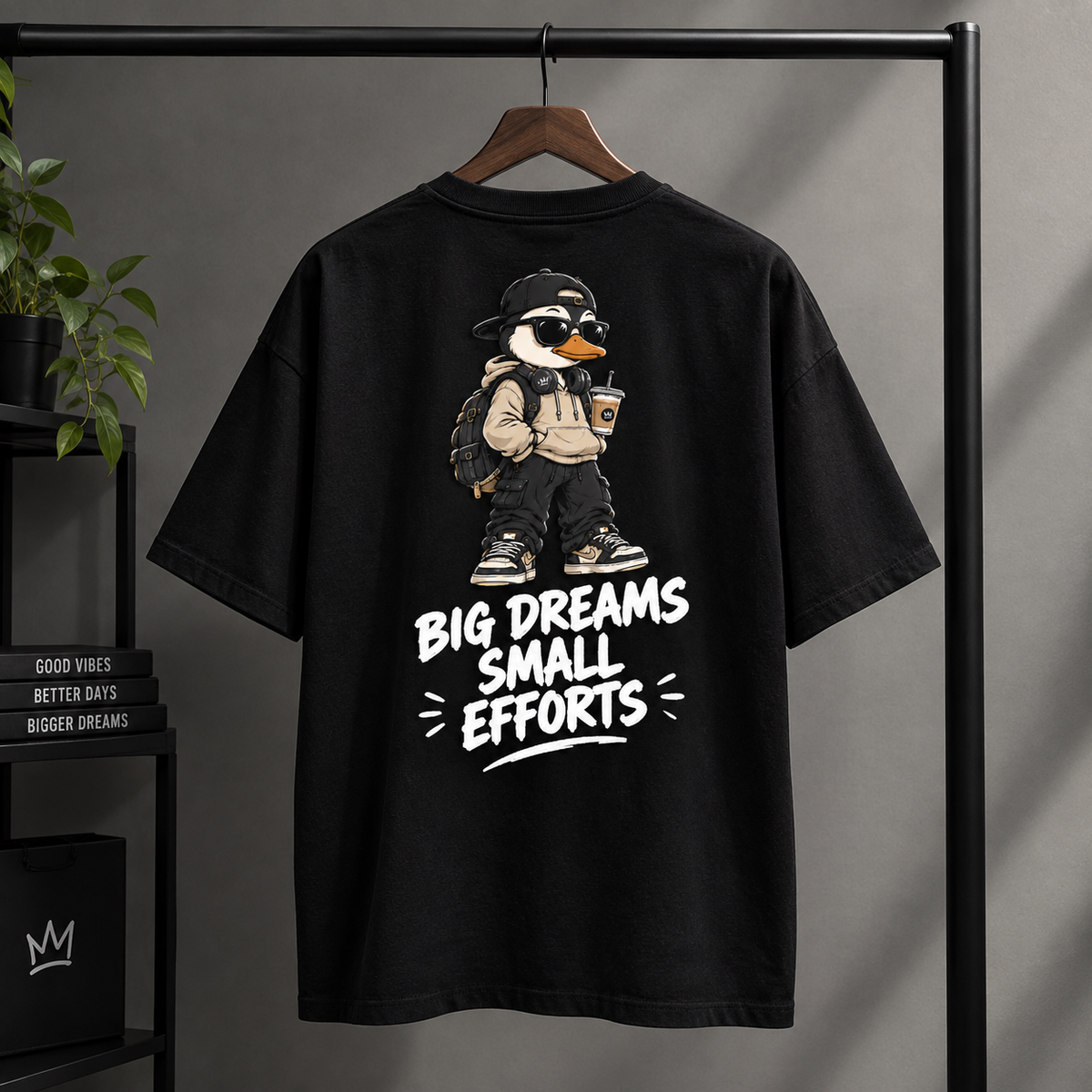 Big Dreams Small Efforts Oversized - GenZ -Premium 240 GSM Cotton Streetwear Tee