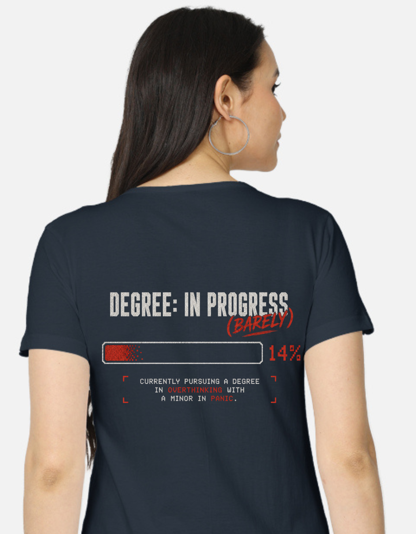 Degree In Progress College Student | Female Regular Fit T-Shirt | 180 GSM Cotton
