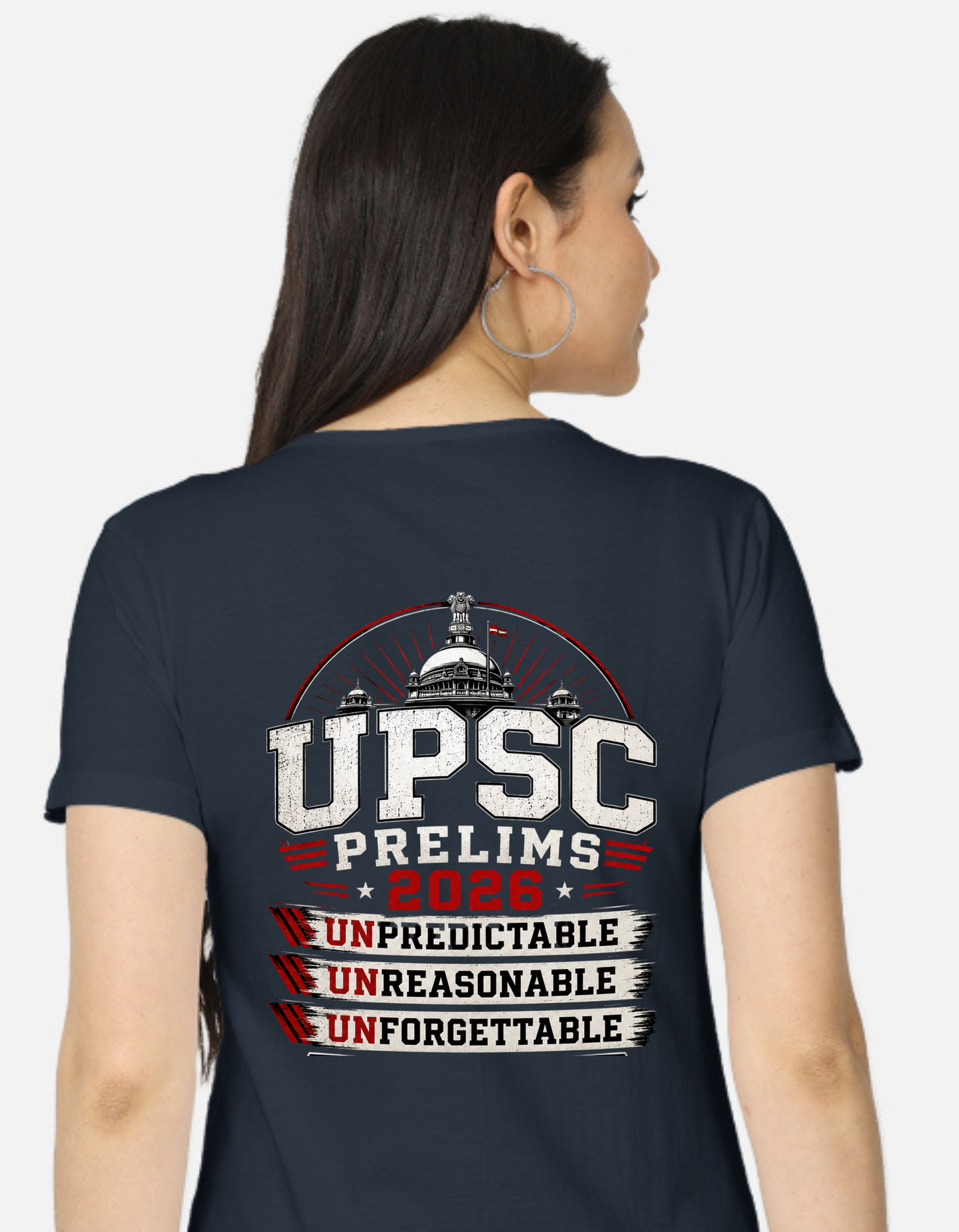UPSC Unpredictable Prelims 2026 | Female Regular Fit T-Shirt | 180 GSM Cotton