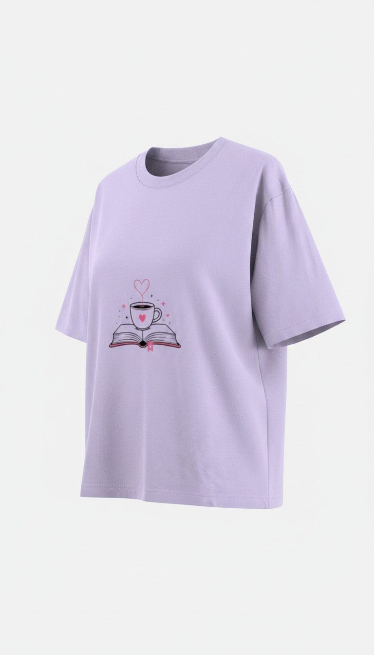 Hot Girls Read Books | Female Oversized T-Shirt | 240 GSM Cotton