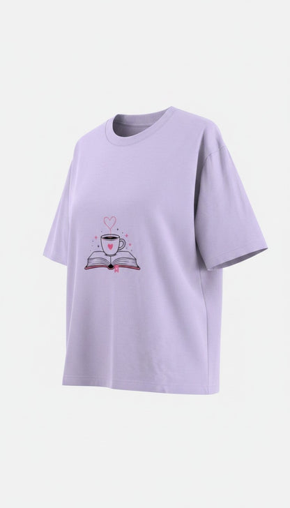 Hot Girls Read Books | Female Oversized T-Shirt | 240 GSM Cotton