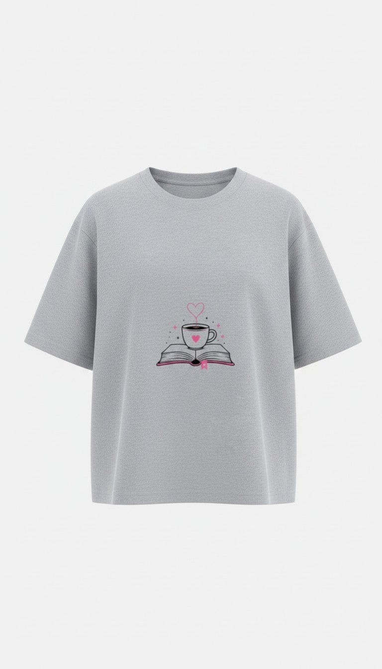 Hot Girls Read Books | Female Oversized T-Shirt | 240 GSM Cotton