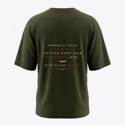 Active Rest & Recovery | Minimal Motivational | Female Oversized T-Shirt