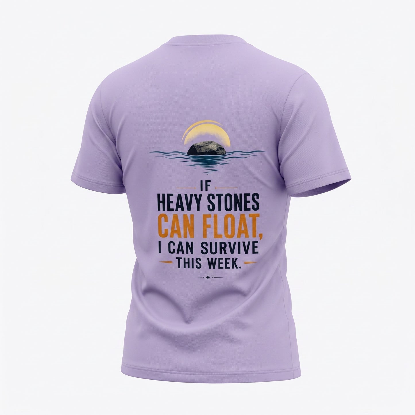 If Heavy Stones Can Float - Motivational Graphic Tee | Female Oversized T-Shirt