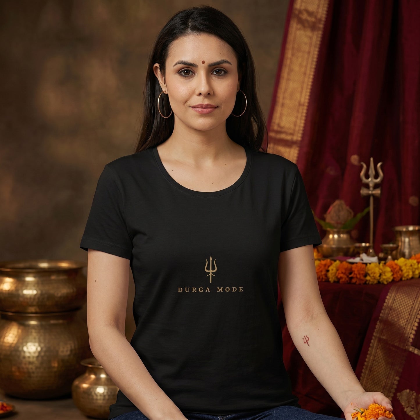 Durga Mode - Gentle by Choice, Powerful by Nature - Female Regular Fit T-Shirt
