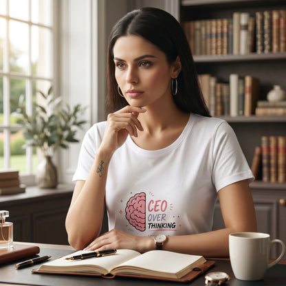 CEO of Overthinking - Funny Mental Health | Female Regular Fit T-Shirt