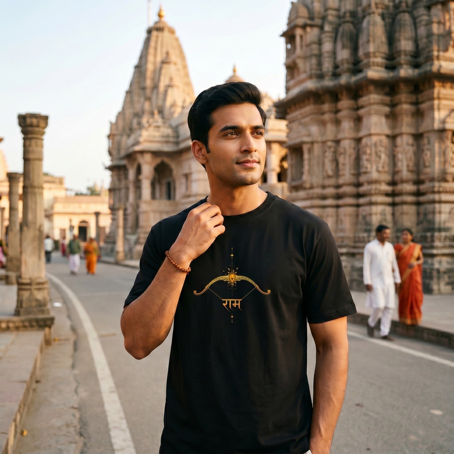 Shri Ram Breaking Shiva Dhanush Pinaka - Male Regular Fit T-Shirt