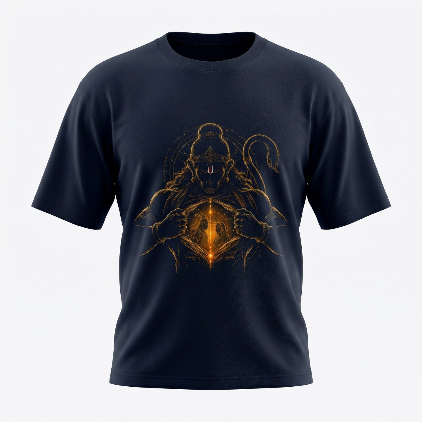 Hanuman Heart of Devotion Unisex Oversized Premium T-Shirt