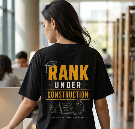Rank Under Construction | Female Regular Fit T-Shirt | 180 GSM Cotton