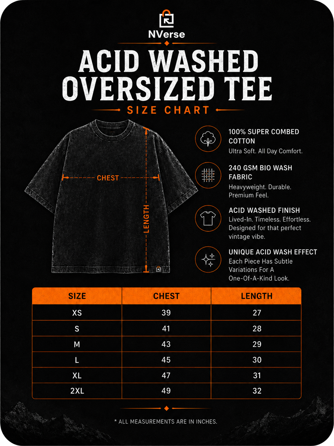 Premium Acid Wash Oversized T-Shirt for Men & Women | 240 GSM Heavyweight Cotton