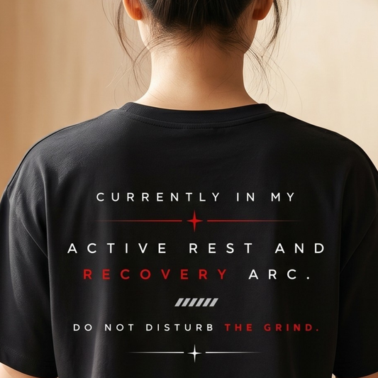 Active Rest & Recovery | Minimal Motivational | Female Oversized T-Shirt