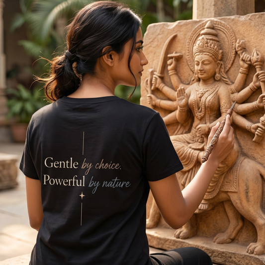 Durga Mode - Gentle by Choice, Powerful by Nature - Female Regular Fit T-Shirt