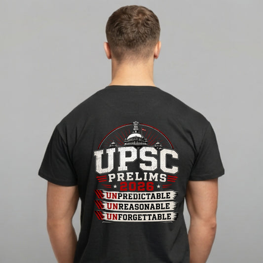 UPSC Unpredictable Prelims 2026 | Unisex Oversized T-Shirt | 240 GSM Cotton