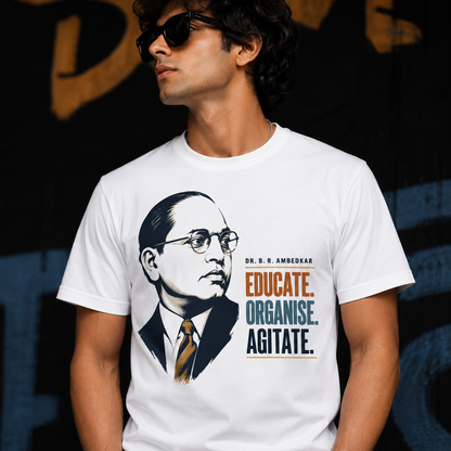 Dr. B. R. Ambedkar Educate Organise Agitate Graphic Tee