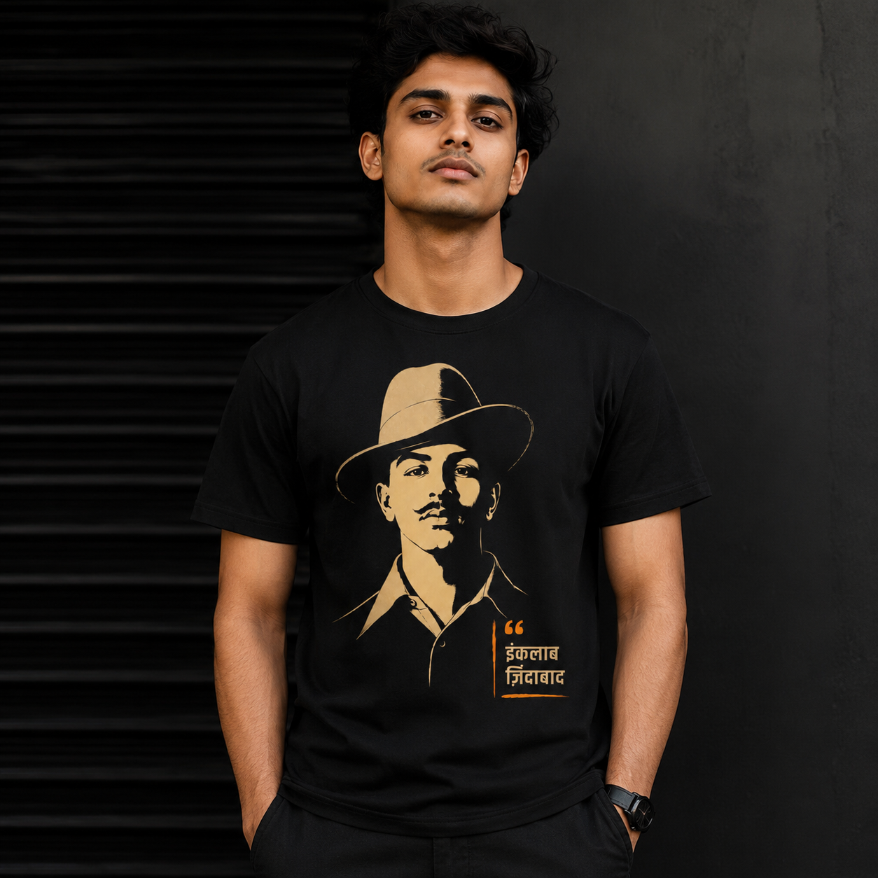 Bhagat Singh Inquilab Zindabad - Patriotic Graphic Tee