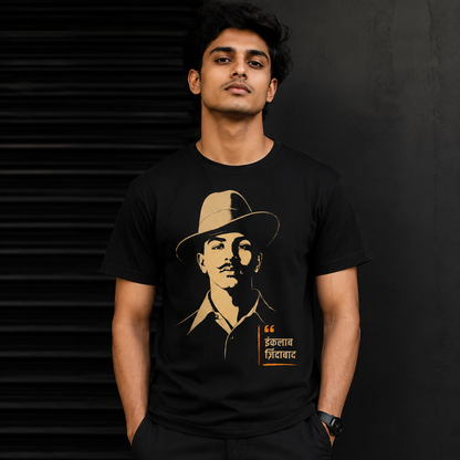 Bhagat Singh Inquilab Zindabad - Patriotic Graphic Tee